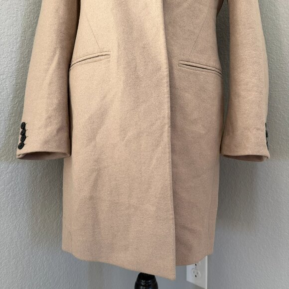 ALL SAINTS Lyla Camel Tan Wool Blend Coat Sz 8 - Picture 8 of 15